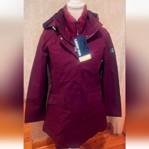 NWT Lands' End Womens 3 in 1 Systems Jacket with Vest Size Small